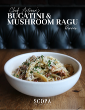 Load image into Gallery viewer, Bucatini &amp; Mushroom Ragu Family Pasta Dinner

